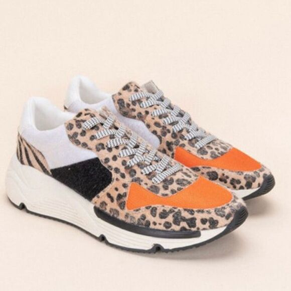 White Raven Loyal leopard print platform sneaker 6 - Picture 11 of 13